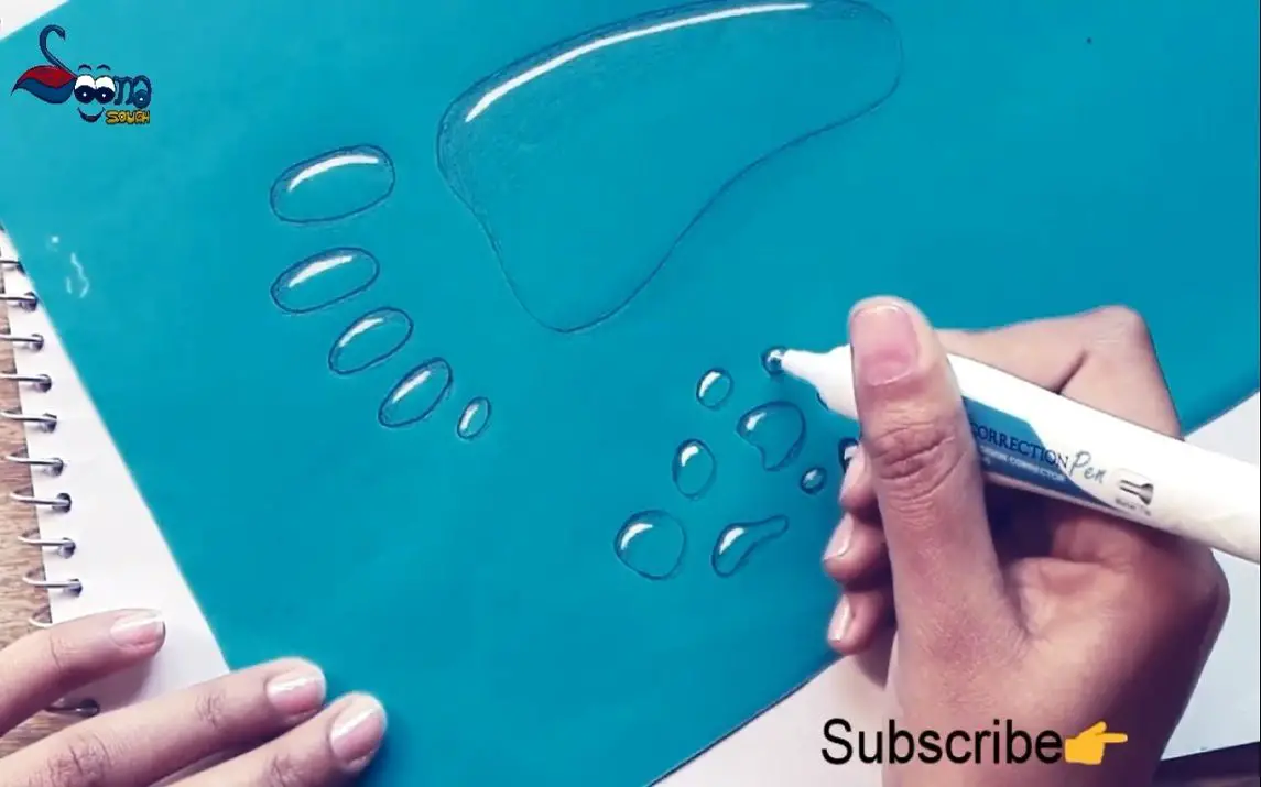 Drawing spectacular 3-D raindrops