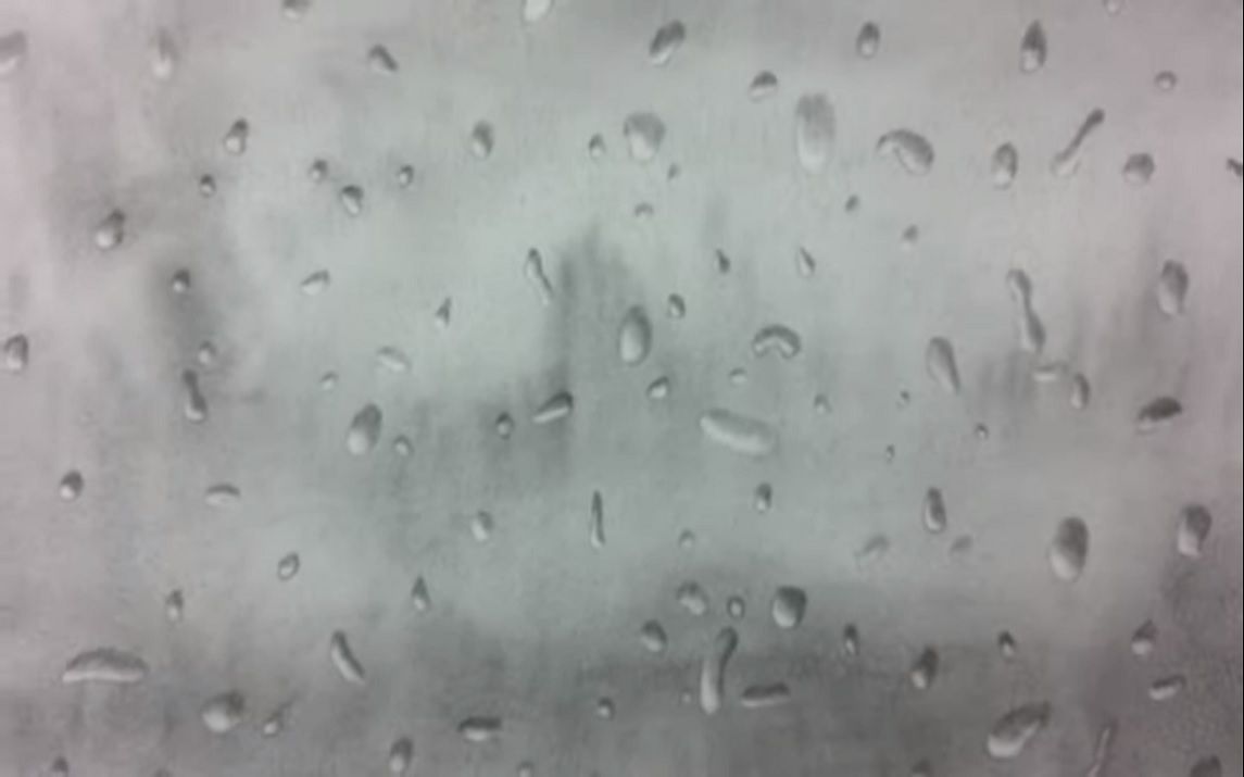 Drawing scattered raindrops on a window