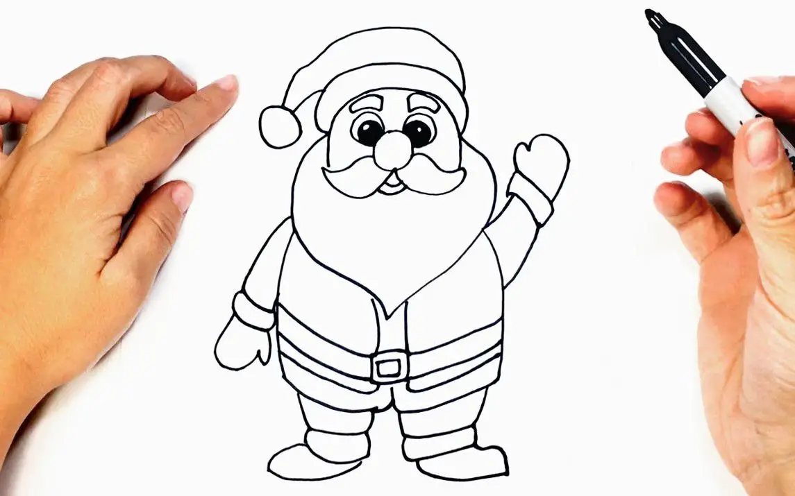 Easy Santa Drawing Tutorial