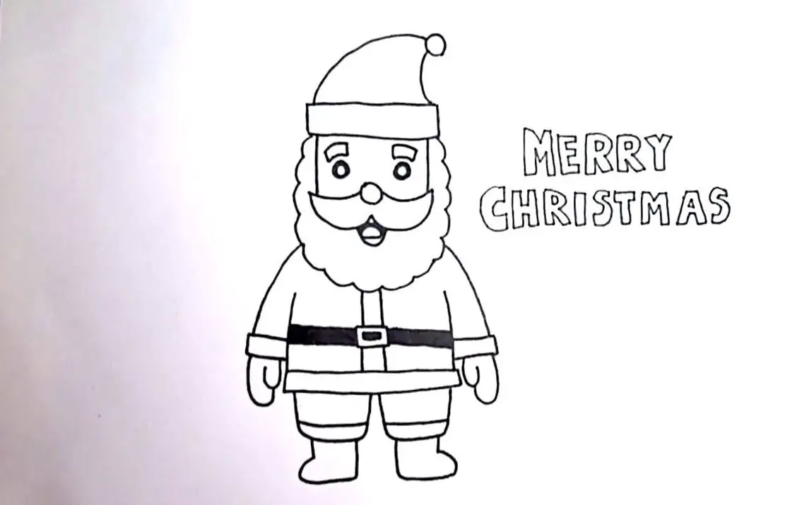 Easy Santa Drawing Tutorial for Kids