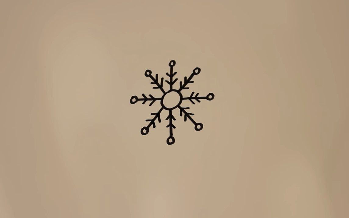 Drawing a Cartoon Snowflake