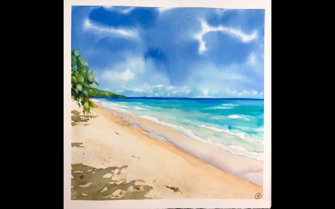 A Calm Beach Painting