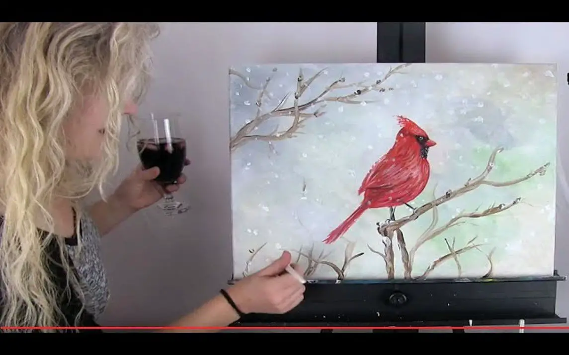 Step by Step Cardinal Painting Tutorial