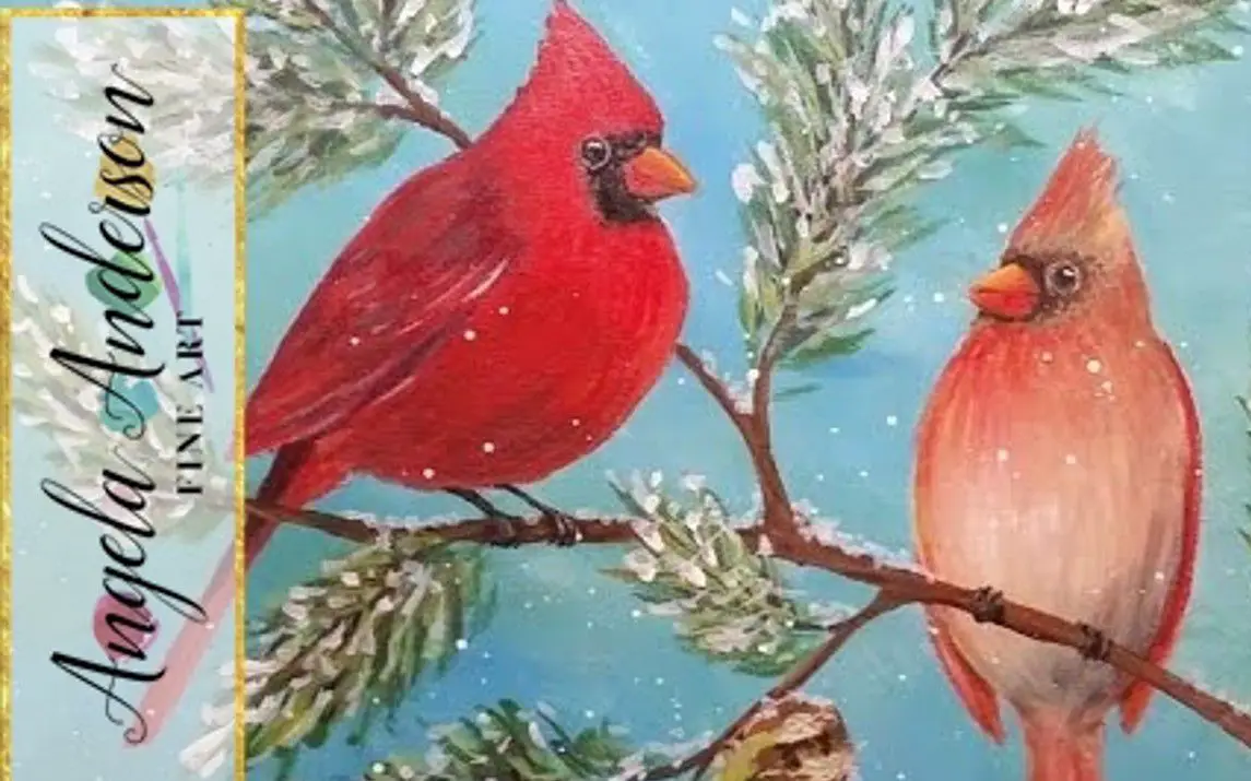 Detailed Cardinal Painting Tutorial
