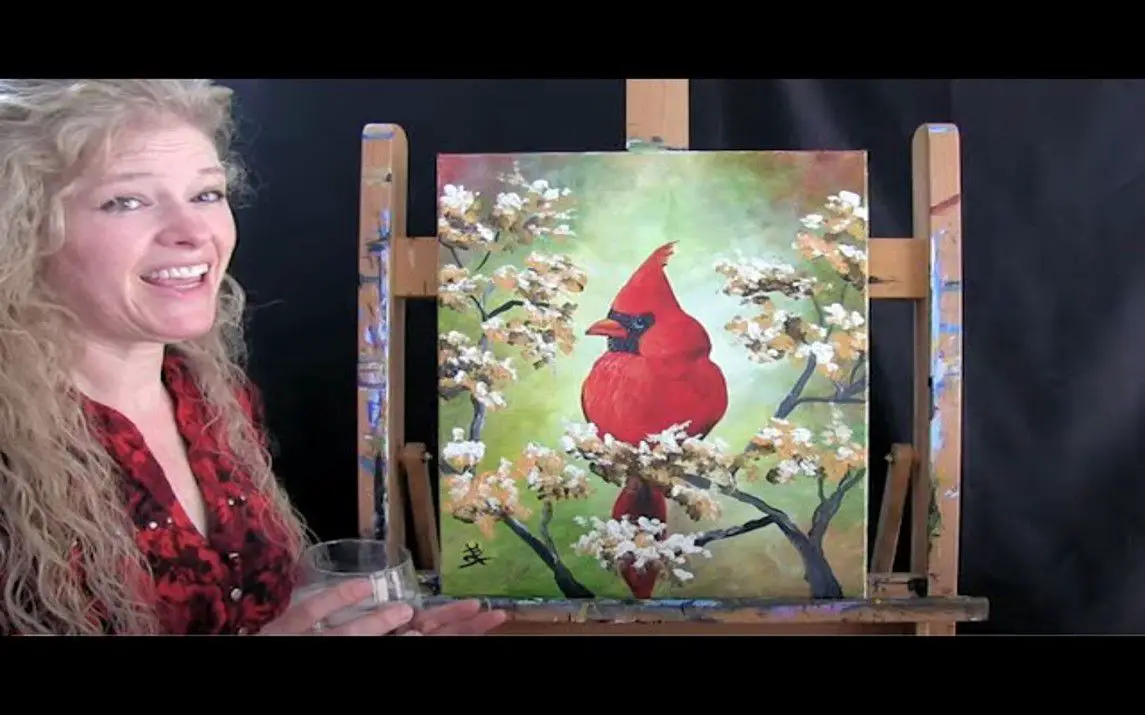 Gorgeous Painting of a Cardinal