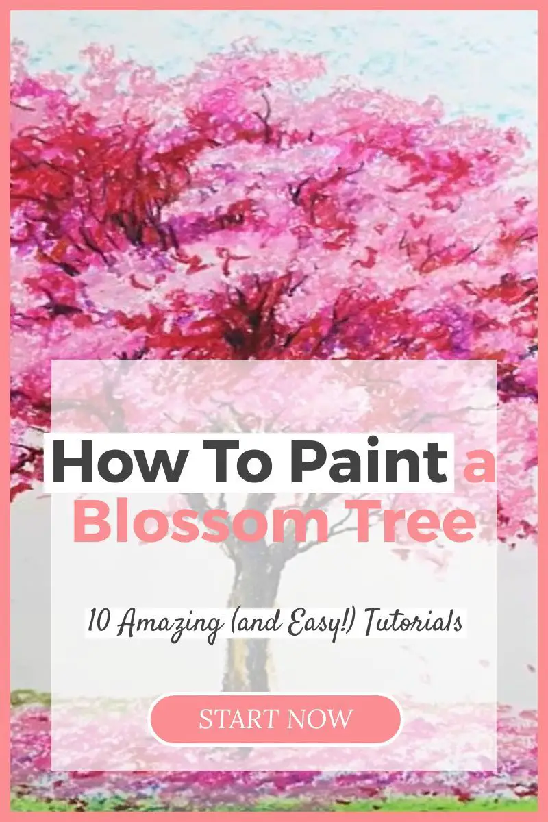 How To Paint A Cherry Blossom Tree: 10 Amazing and Easy Tutorials! Thumbnail