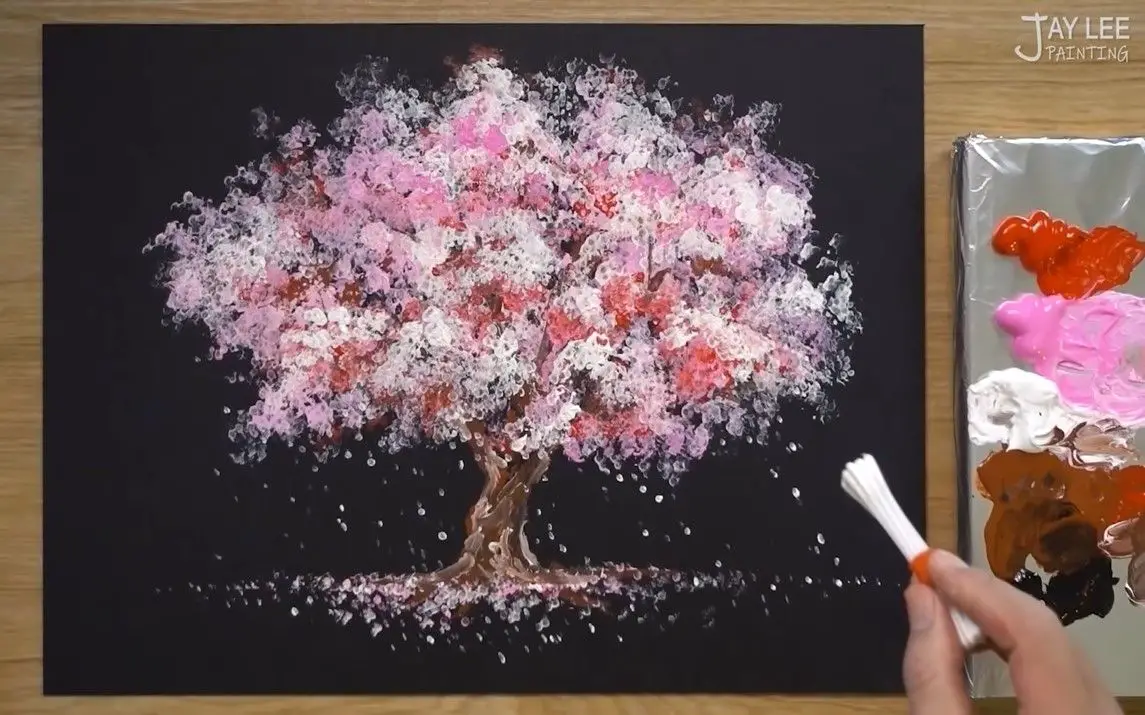 Stunning Painting of a Cherry Blossom Tree