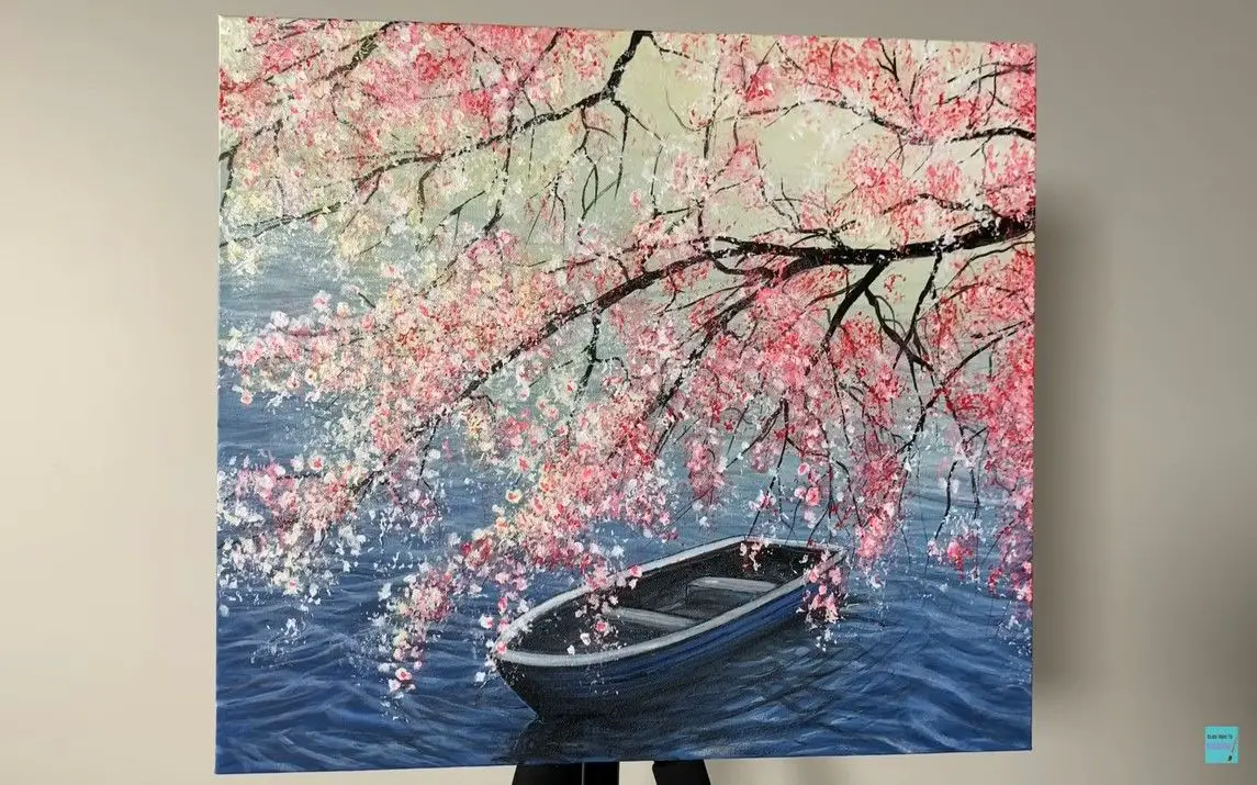 Painting a Gorgeous Cherry Blossom Landscape