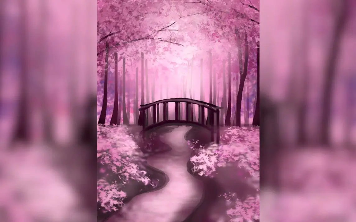 Painting an Elegant Cherry Blossom Landscape