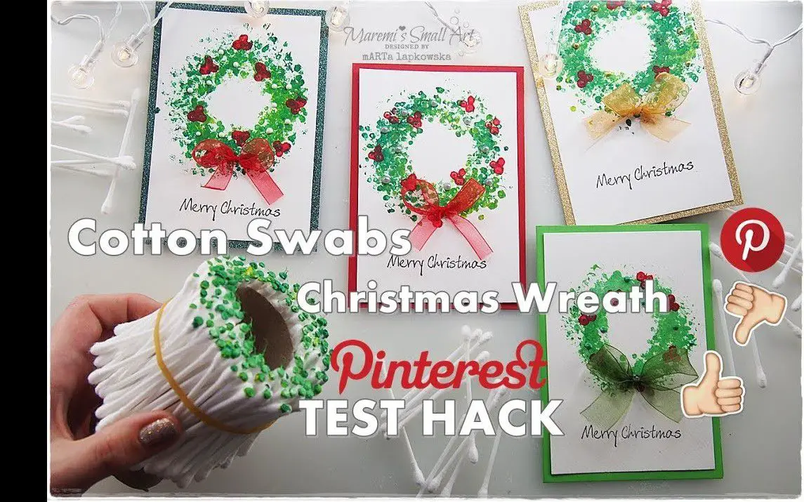 Christmas Wreath Painting with Cotton Swabs