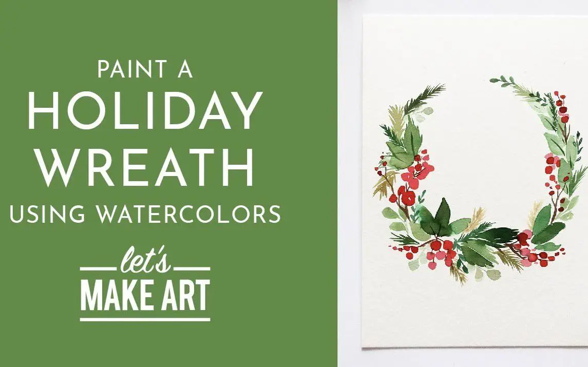 Step by Step Christmas Wreath Painting Tutorial