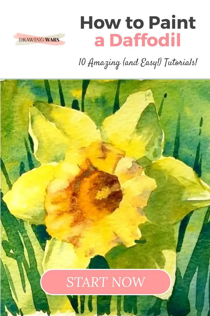 How To Paint A Daffodil: 10 Amazing and Easy Tutorials! Thumbnail