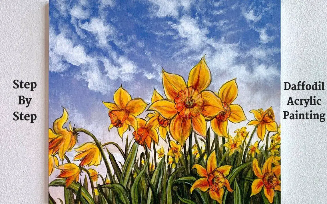 Painting a Simple Daffodil Landscape