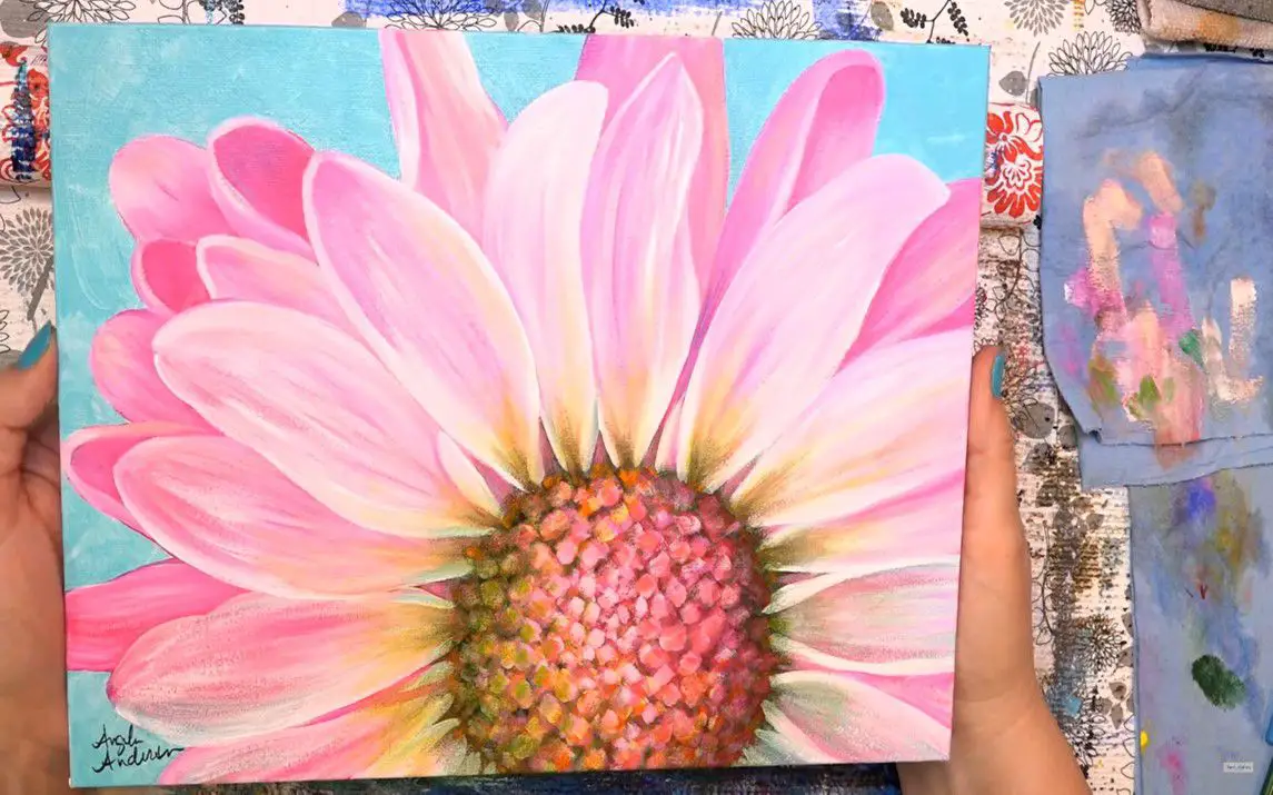 Pink Daisy Painting Tutorial