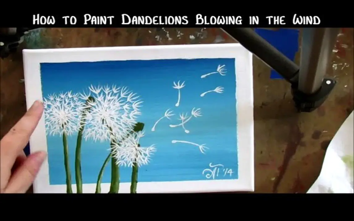 Simple Dandelion Painting Tutorial
