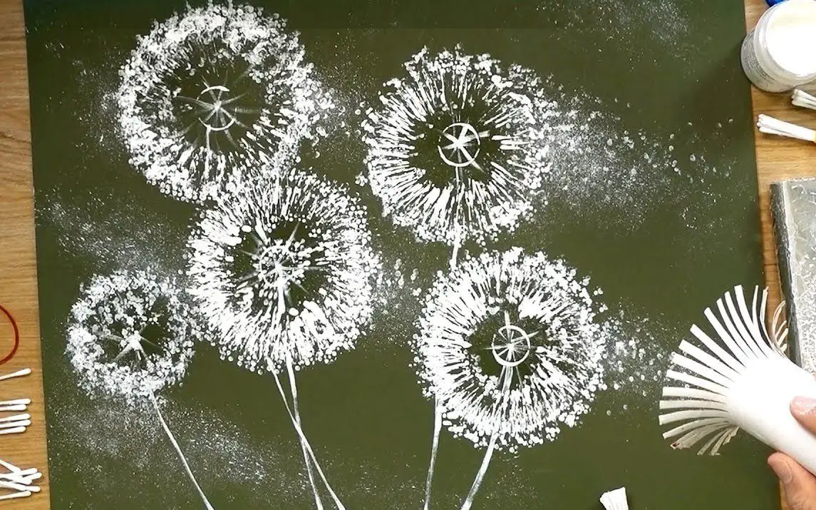 Quick and Easy Technique to Paint Dandelions