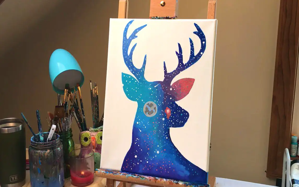 Abstract Deer Art