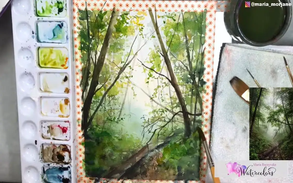 Amazing Painting Of Forest With Natural Lights