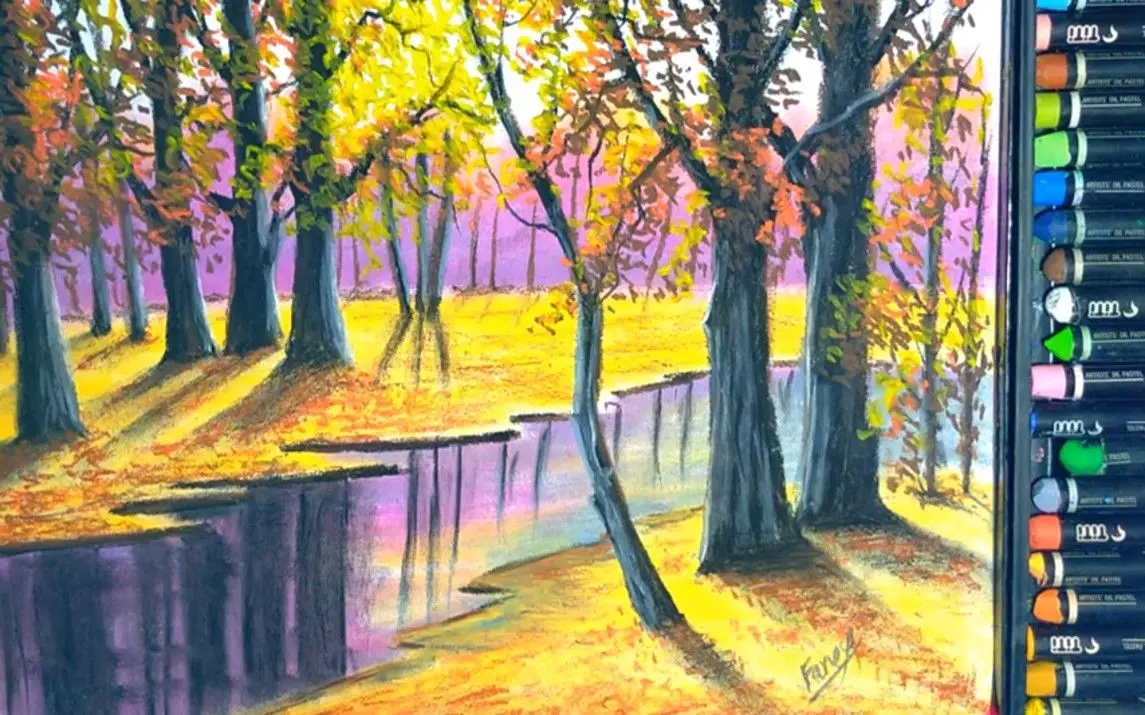 Colorful Forest Scenery by Fancy Art