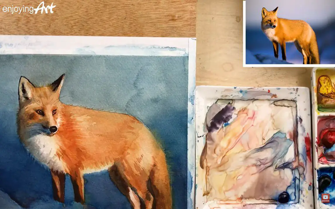 Step by Step Fox Painting Tutorial
