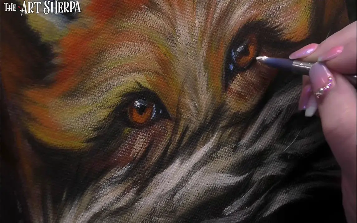 Stunning Painting of a Red Fox