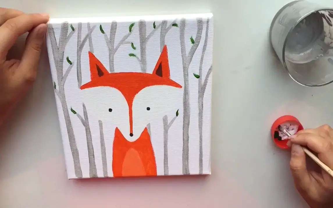 Cute Fox Painting Demonstration for Kids