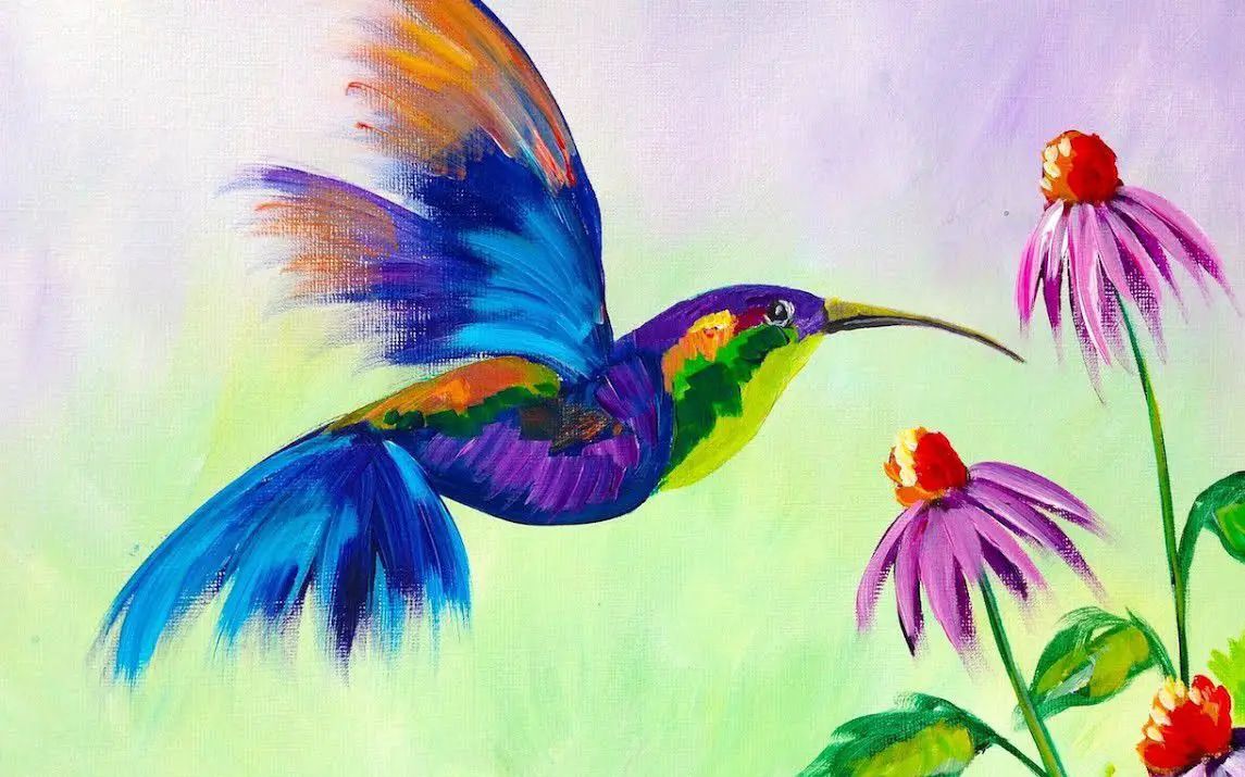 Easy Hummingbird Painting for Beginners