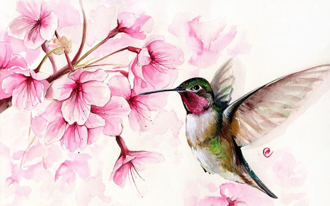 Mesmerizing Painting of a Hummingbird