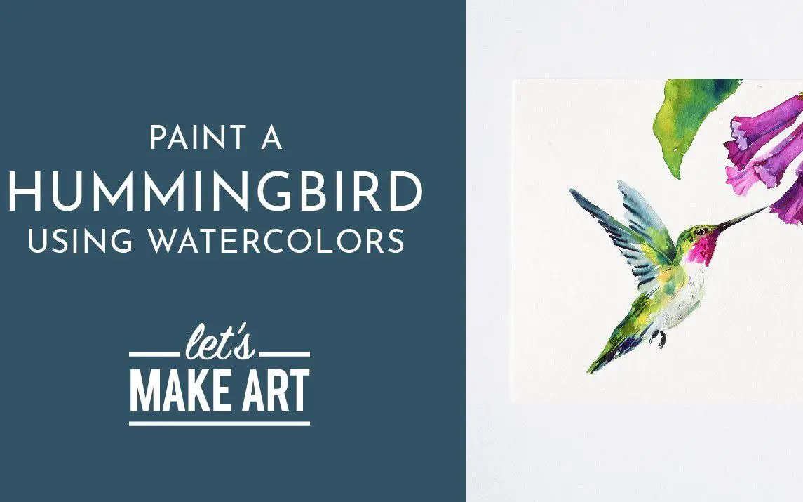 Gorgeous Watercolor Painting of a Hummingbird