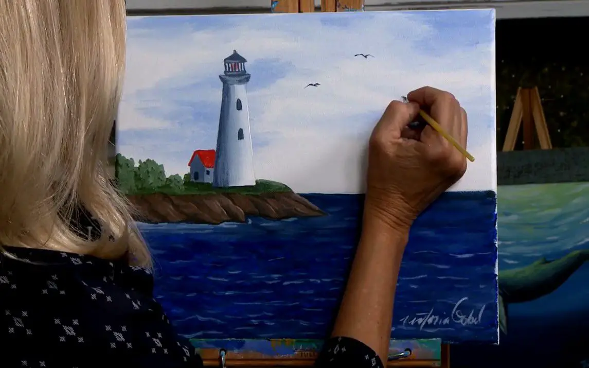 Simple Lighthouse Painting