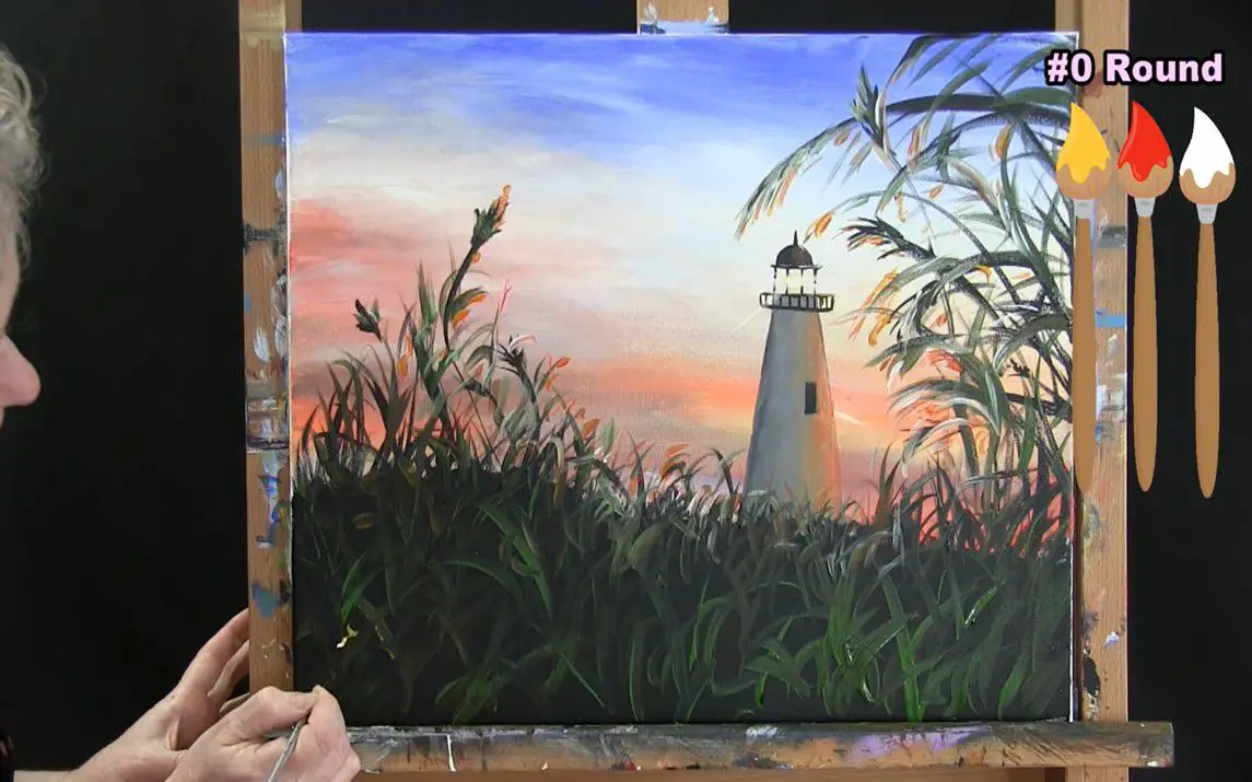 Step by Step Lighthouse Painting Tutorial