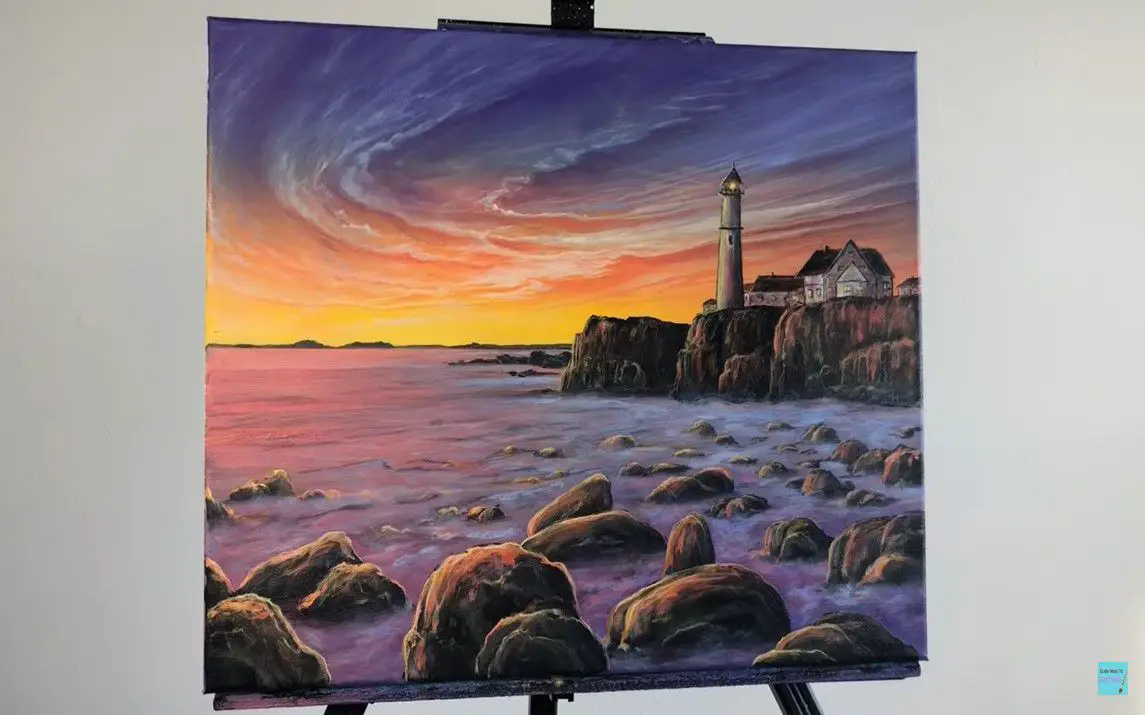Breathtaking Painting of a Lighthouse