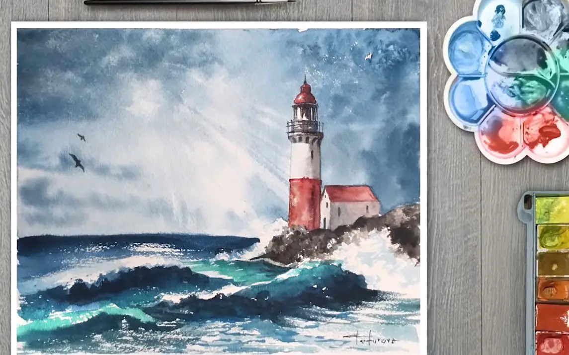 Stunning Lighthouse Painting Tutorial