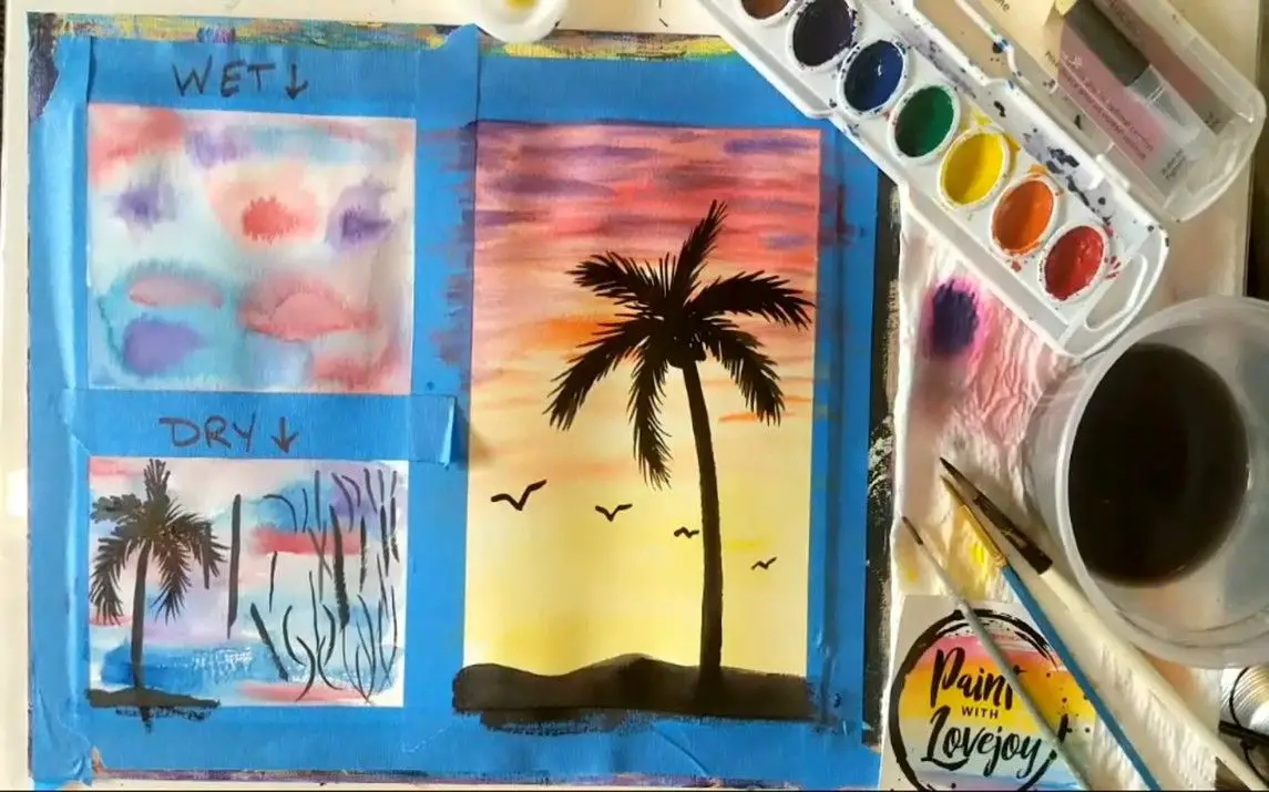 Majestic Scenery of Palm Trees Painting Tutorial