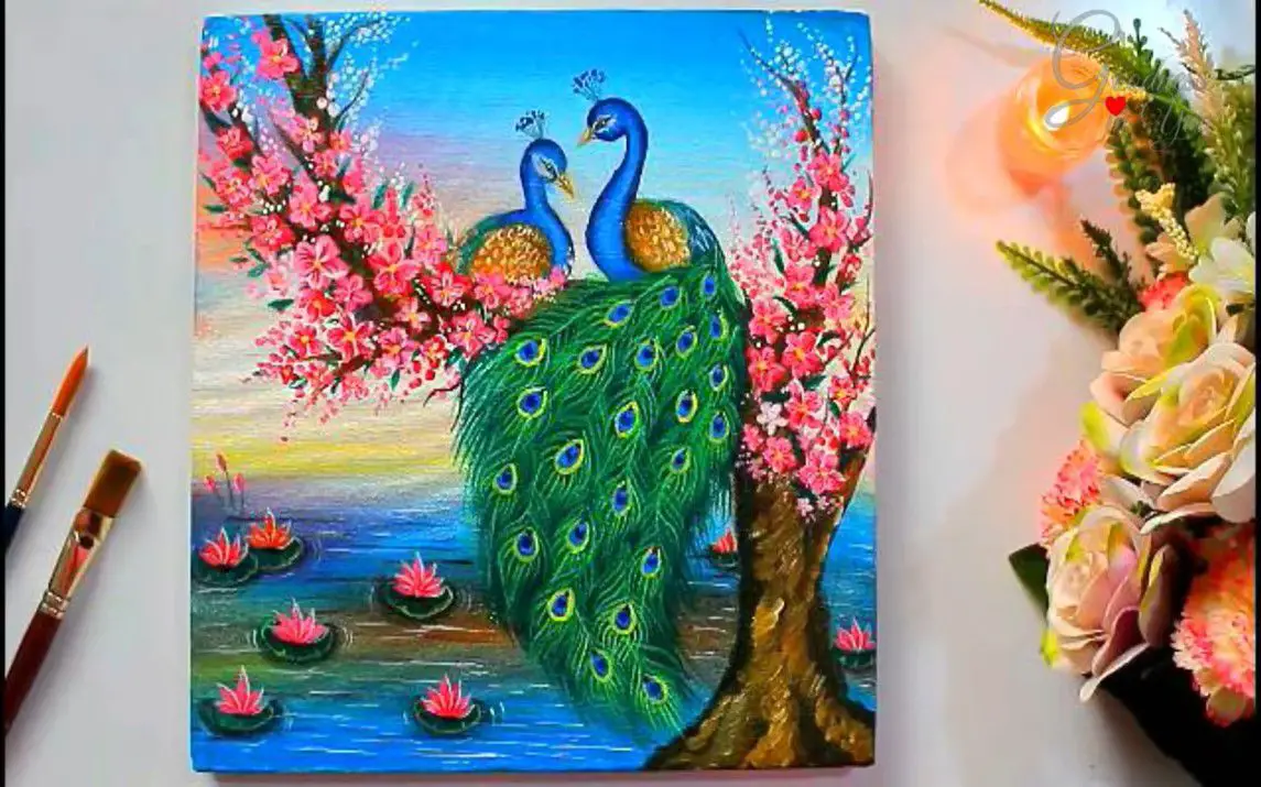 Step by Step Peacock Painting Tutorial