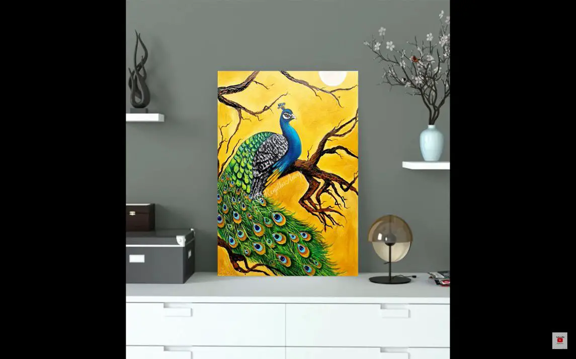 Easy Peacock Painting Demonstration