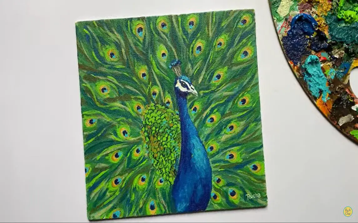 Peacock Painting Demonstration for Beginners