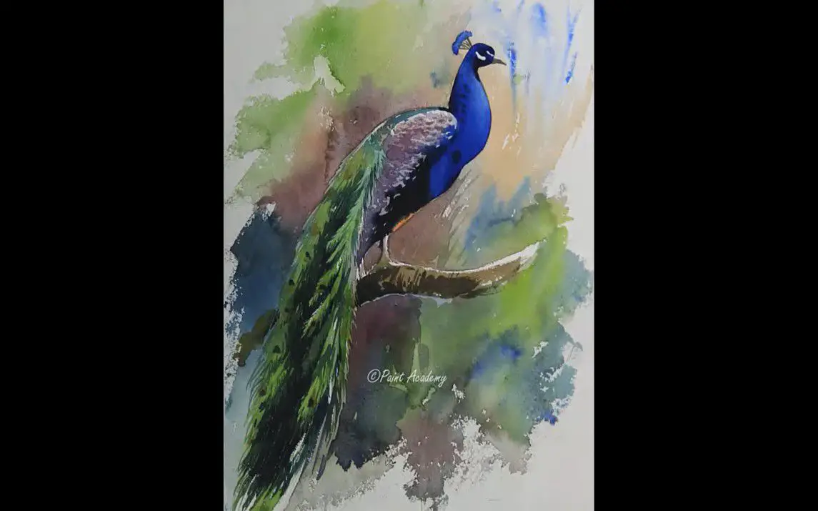 Simple Peacock Painting Tutorial
