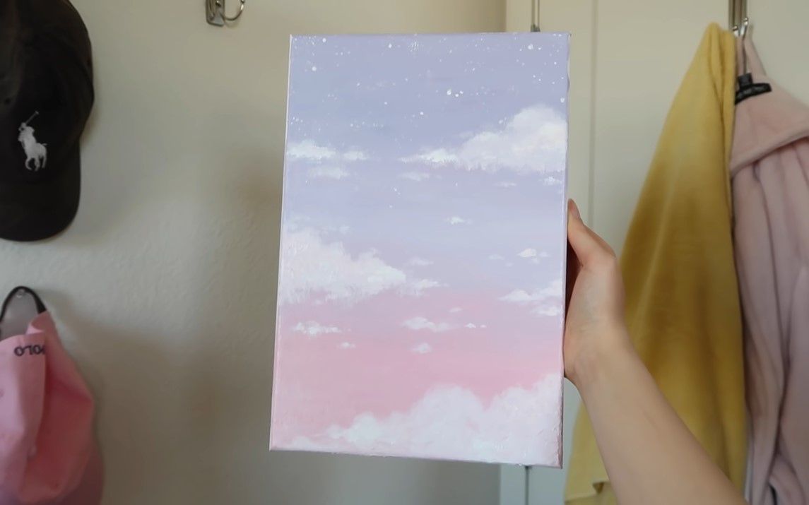 Painting a Simple and Cute Pink Sky