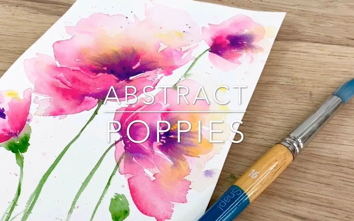 Abstract Poppy Painting