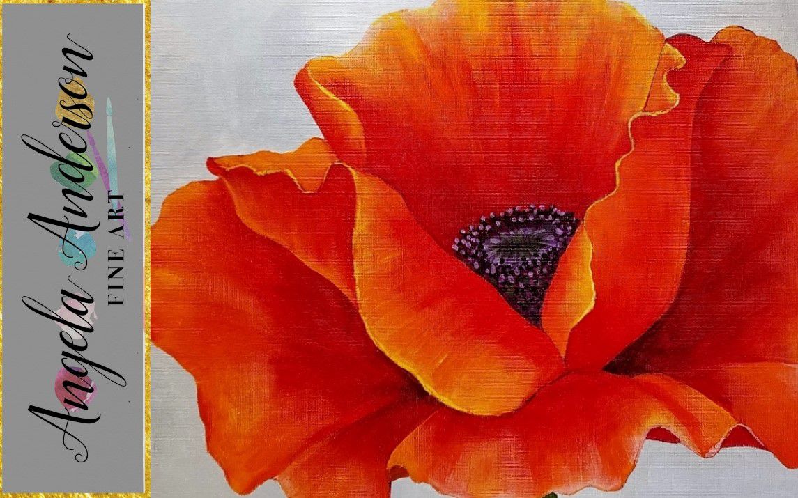 Realistic Poppy Painting