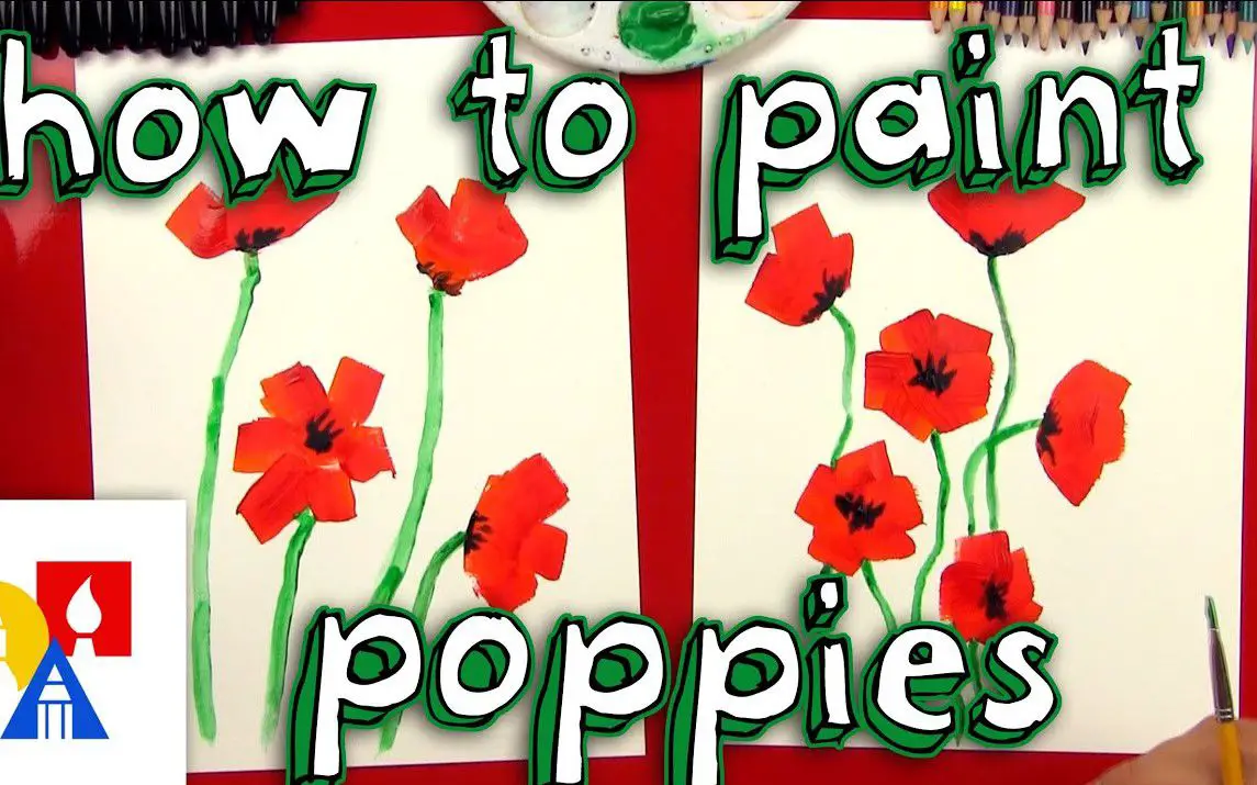 Easy Poppy Painting for Kids