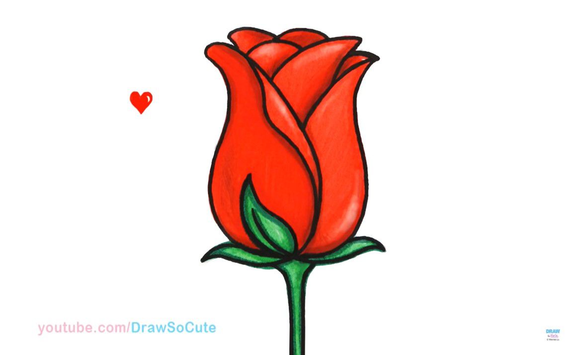 Super Easy Rose drawing Tutorial