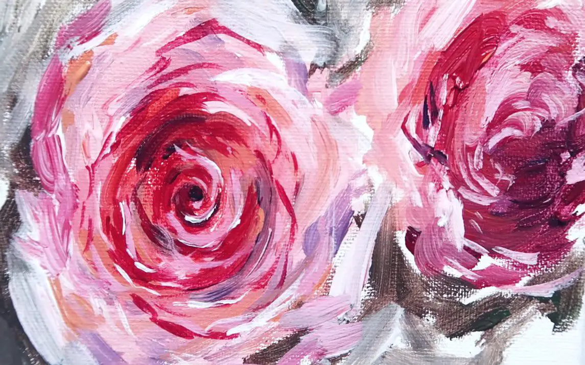 Gorgeous Rose painted with Acrylics