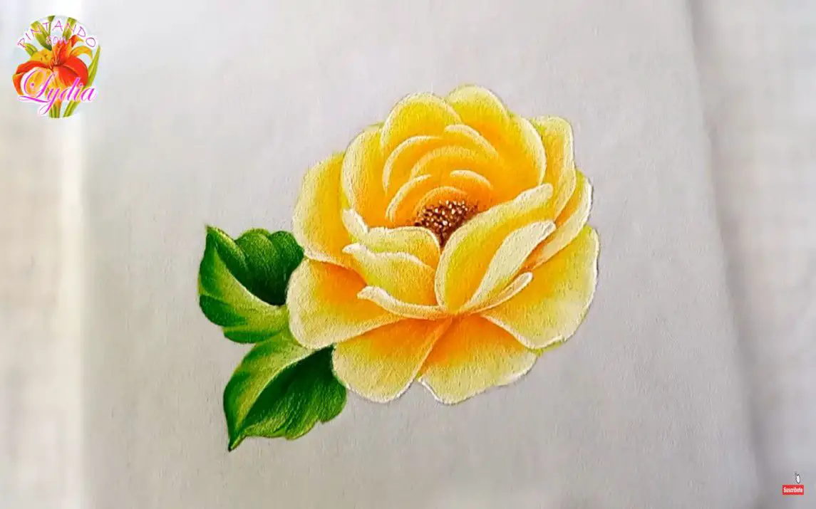 Painting a Simple yet Gorgeous Yellow Rose