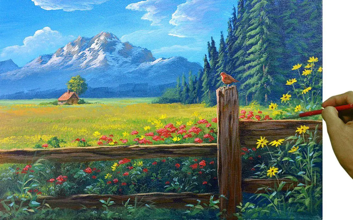 Stunning Spring Landscape Painting