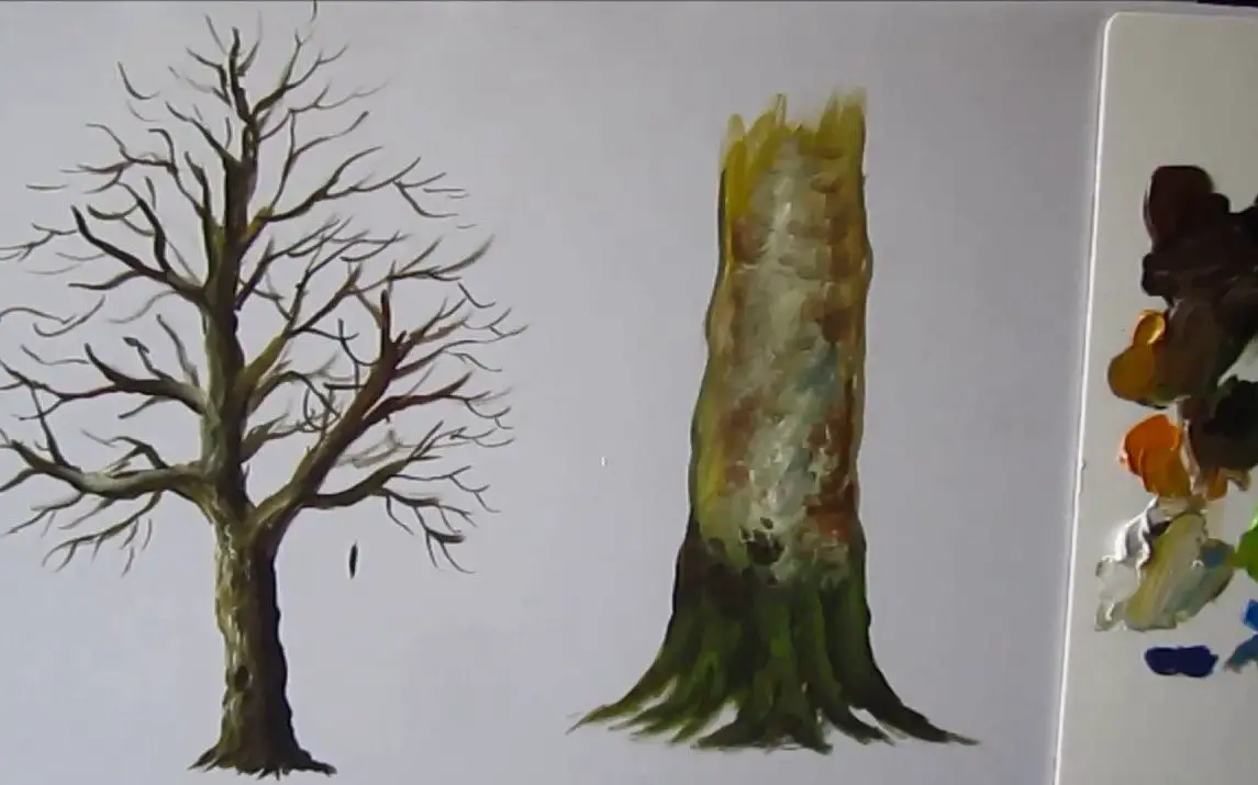 Quick and Easy Tree Trunk Painting Tutorial