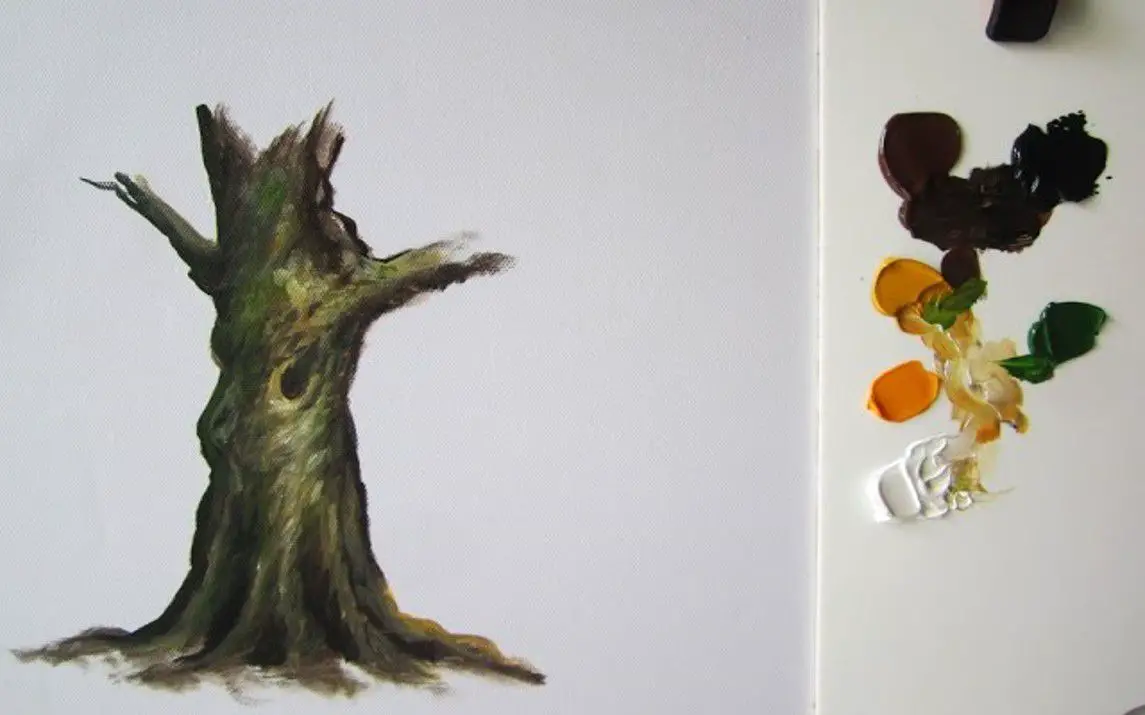 Simple Tree Trunk Painting Tutorial