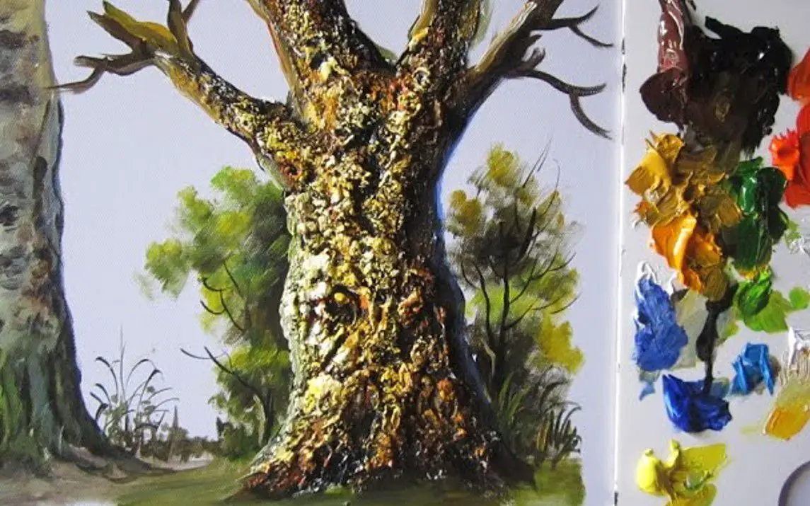 Realistic Tree Trunk Painting Tutorial
