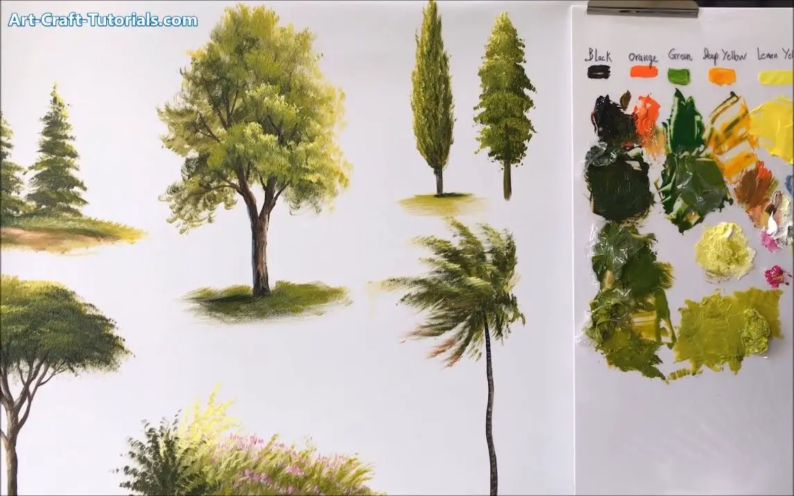 Beautiful and Pretty Tree Painting Tutorial